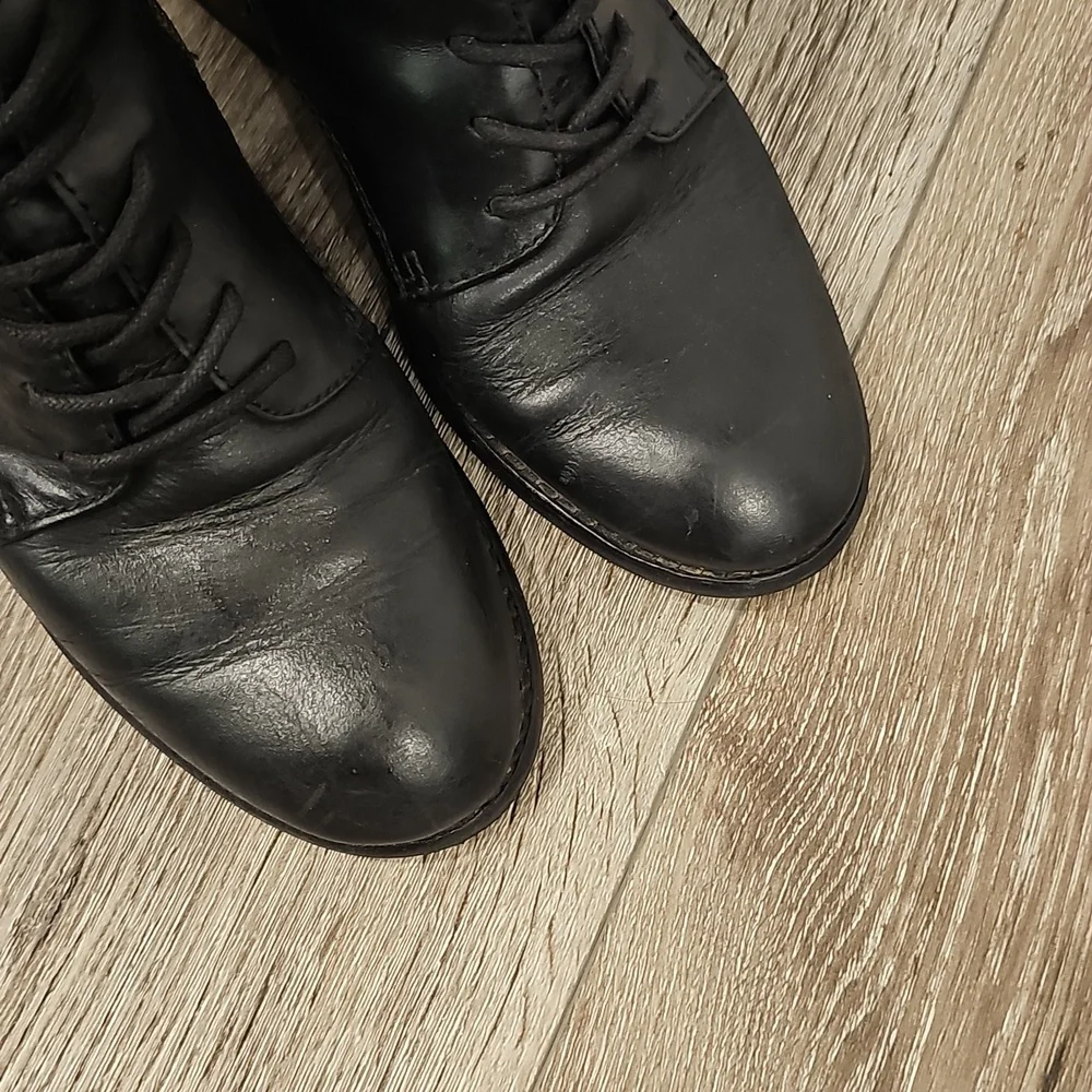 PATRICIA NASH Sicily Leather Block Heel Combat Boot